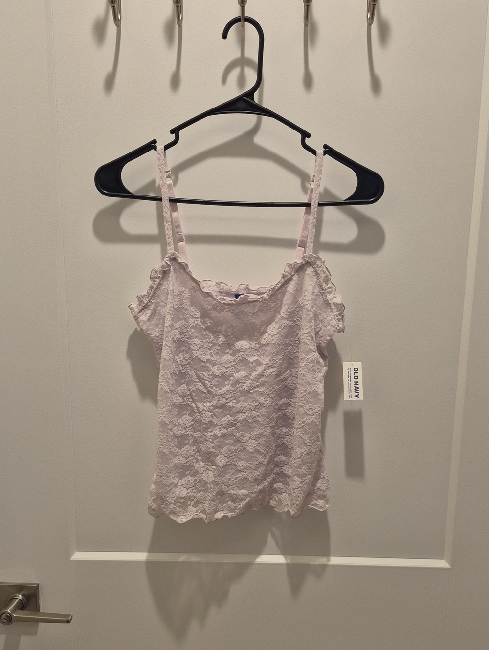 Old Navy Light Lavender Lace Camisole with Ruffle Trim